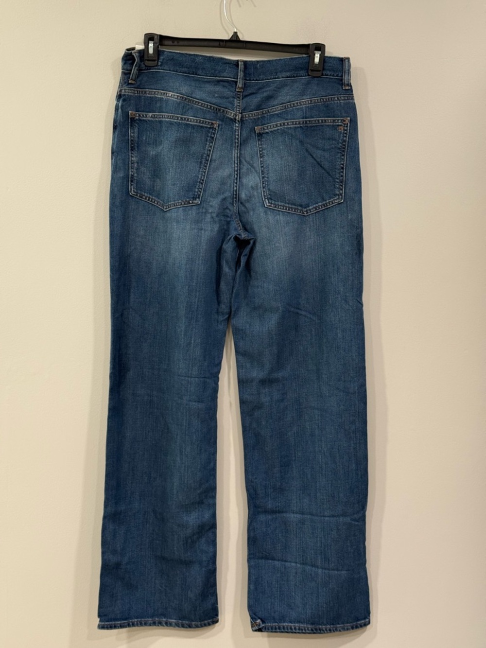 Madewell Blue Harvey Wash Perfect Vintage Wide-Leg Jeans 31 Tall NWT - Picture 8 of 9